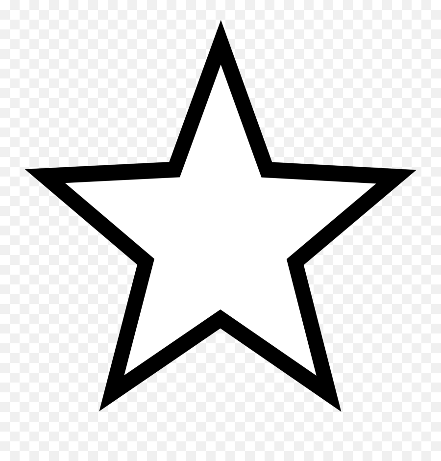 Clipart Stars Clear Background - 5 Pointed Star Clipart Emoji,White Star Png