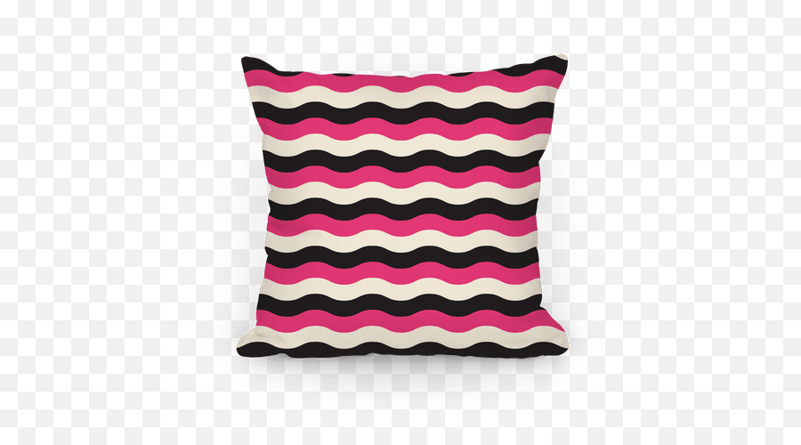 Pink Cream Black Stripe Pillow Pillows Lookhuman Emoji,Black Stripe Png