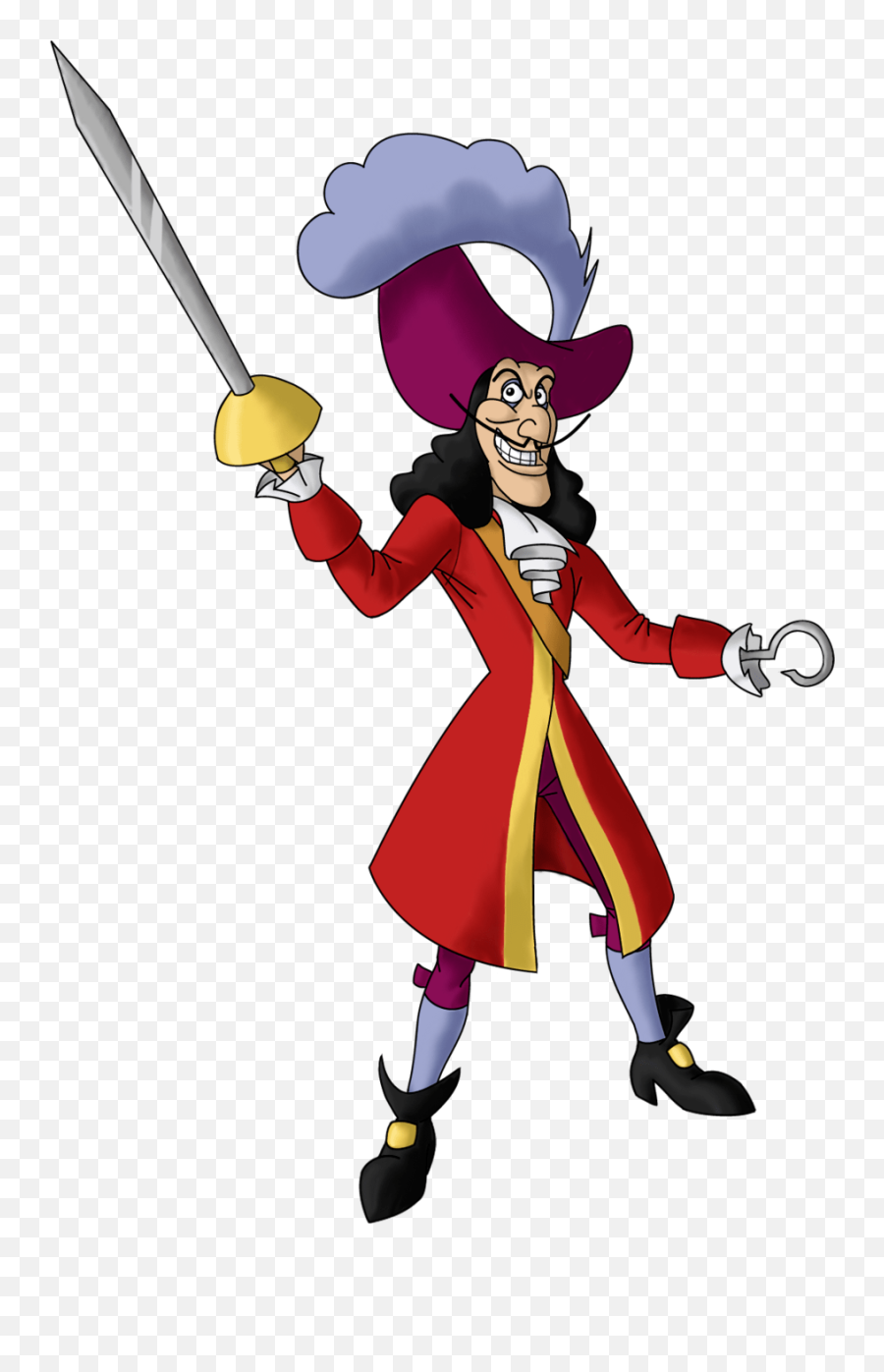 Captain Hook Disney Villain Clipart - Full Size Clipart Emoji,Captain Clipart
