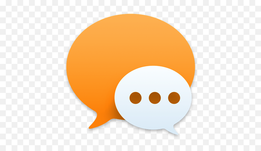 Messages Orange Icon 1024x1024px - Apple Message Icons Orange Emoji,Message Logo
