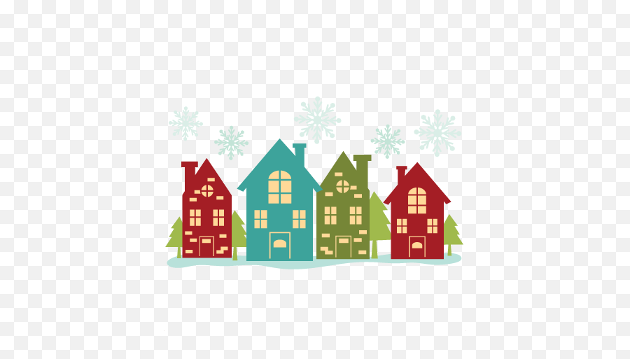 Download Christmas House Border Svg Cutting Files Christmas - Christmas House Png File Emoji,House Silhouette Png