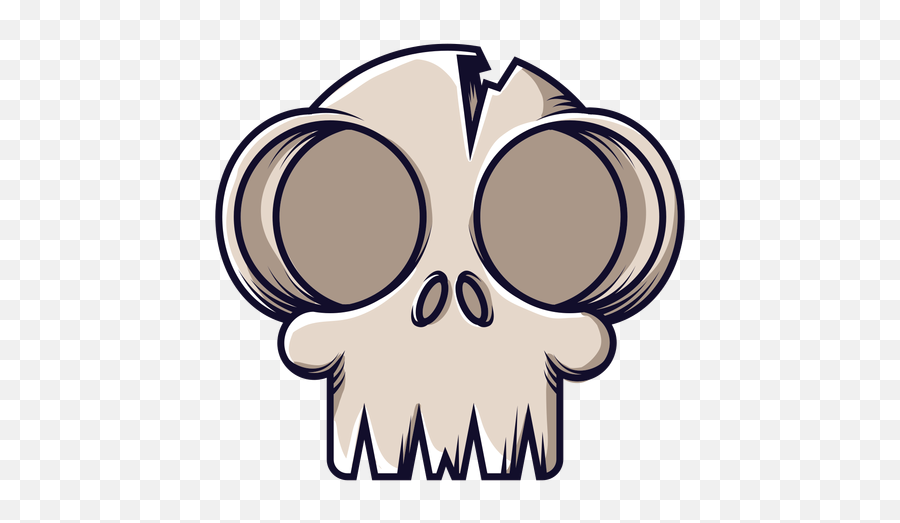Big Eyes Skull Icon Cartoon - Transparent Png U0026 Svg Vector File Sticker Emoji,Cartoon Skull Png