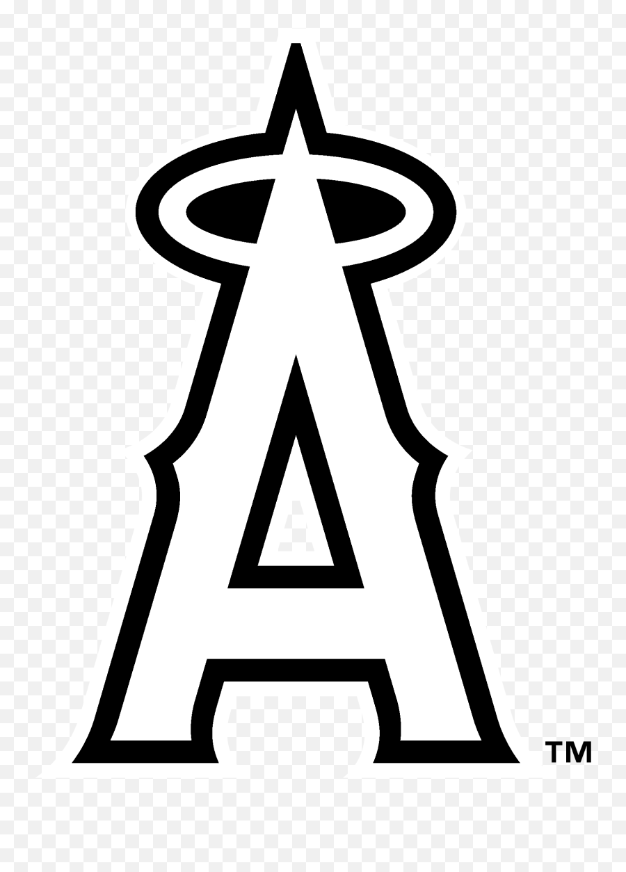 Download Anaheim Angels Logo Black And - Transparent Angels Logo Png Emoji,Angels Logo