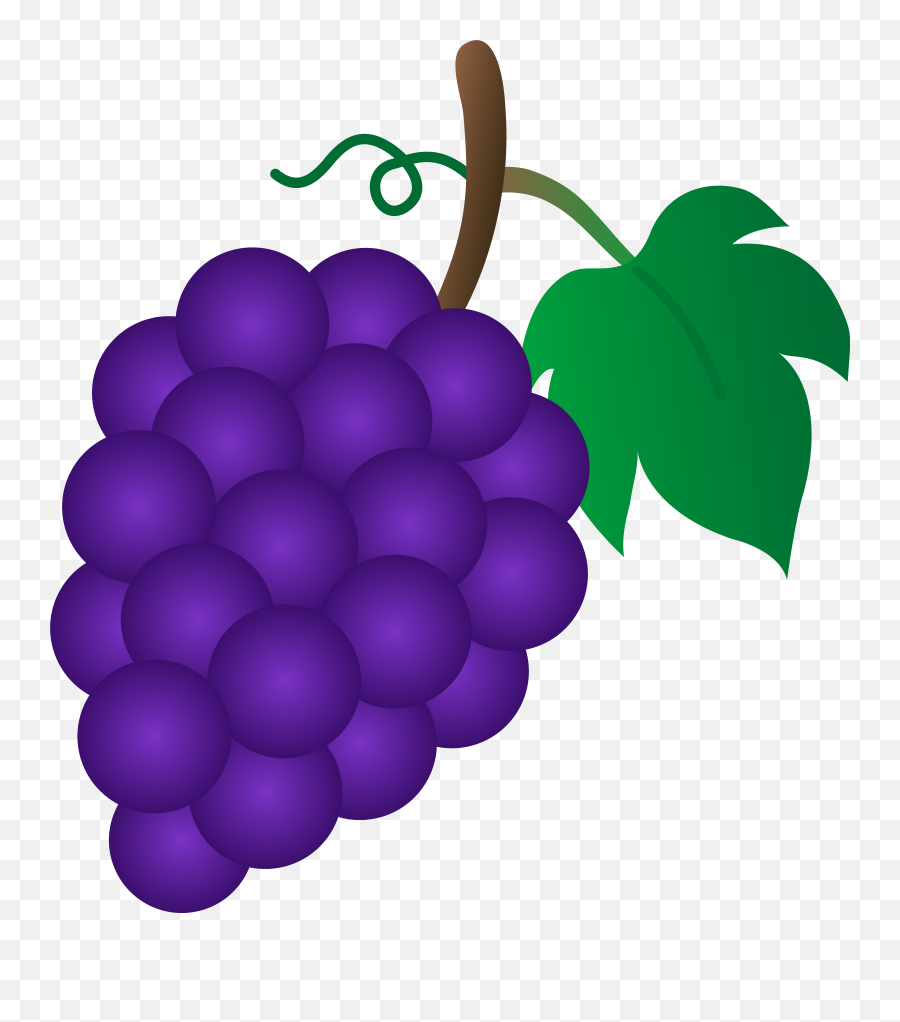 Grapes Clipart - Purple Grapes Clipart Emoji,Grapes Clipart