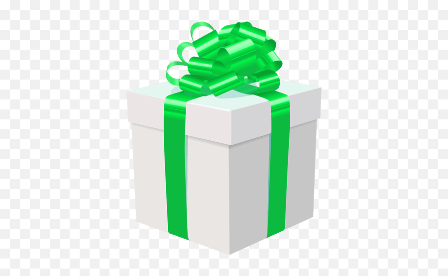 White Gift Box Green Bow Icon 2 Emoji,Green Bow Png