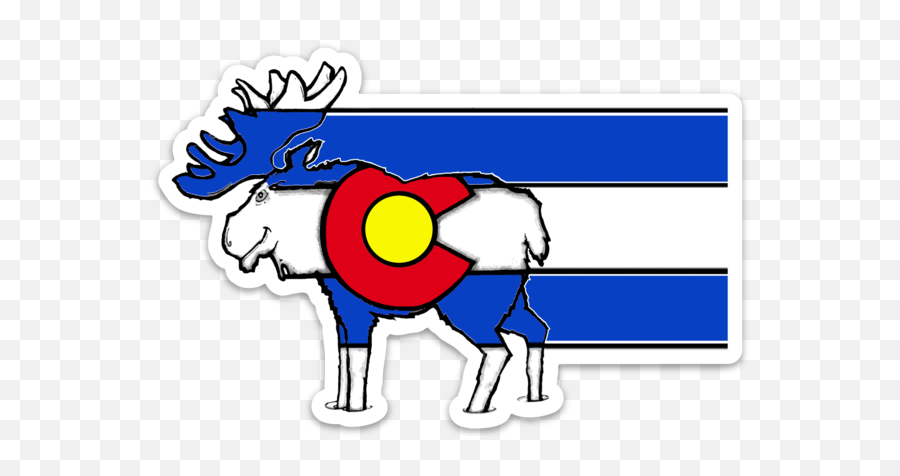 5 X 325 Colorado Flag Colorado Moose Sticker Emoji,Colorado Flag Png