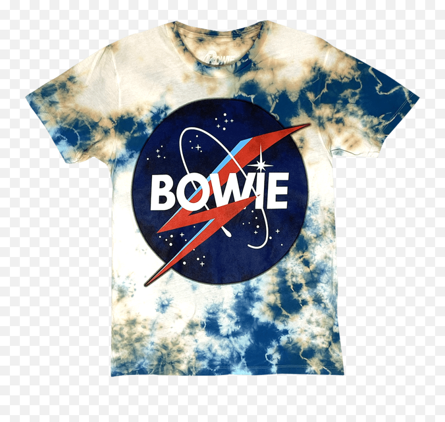 David Bowie Space Logo Tie Dye T - Short Sleeve Emoji,Space Logo