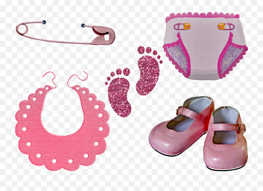 Baby Girl Clothes Diaper Baby Shoes Girl Pink Public Domain Emoji,Cloth Diaper Clipart