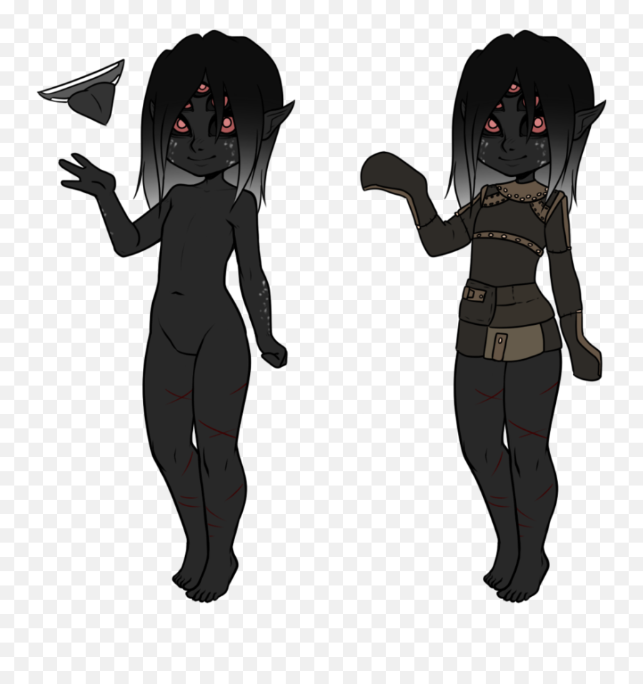Demon Carnivora Cartoon Legendary Creature Black M - Demon Demon Girl Anime Emoji,Anime Girl Transparent