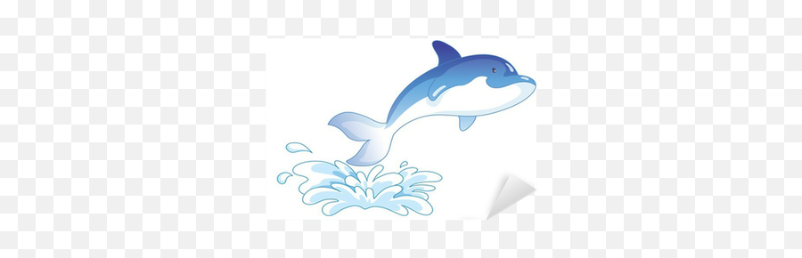 Cartoon Dolphin Jumping Out Of Water Sticker U2022 Pixers - We Emoji,Fish Jumping Out Of Water Clipart