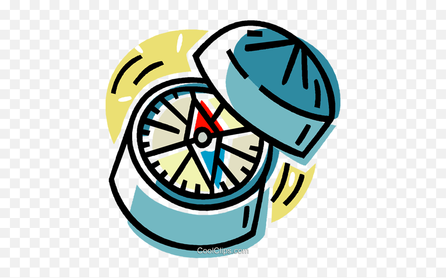 Compass Royalty Free Vector Clip Art Illustration - Compass Emoji,Compass Clipart Free