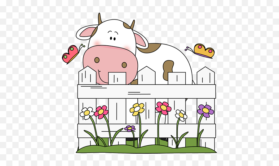 Cow Behind A Fence Clip Art - Cow Behind A Fence Image Behind Clip Art Emoji,Fence Clipart