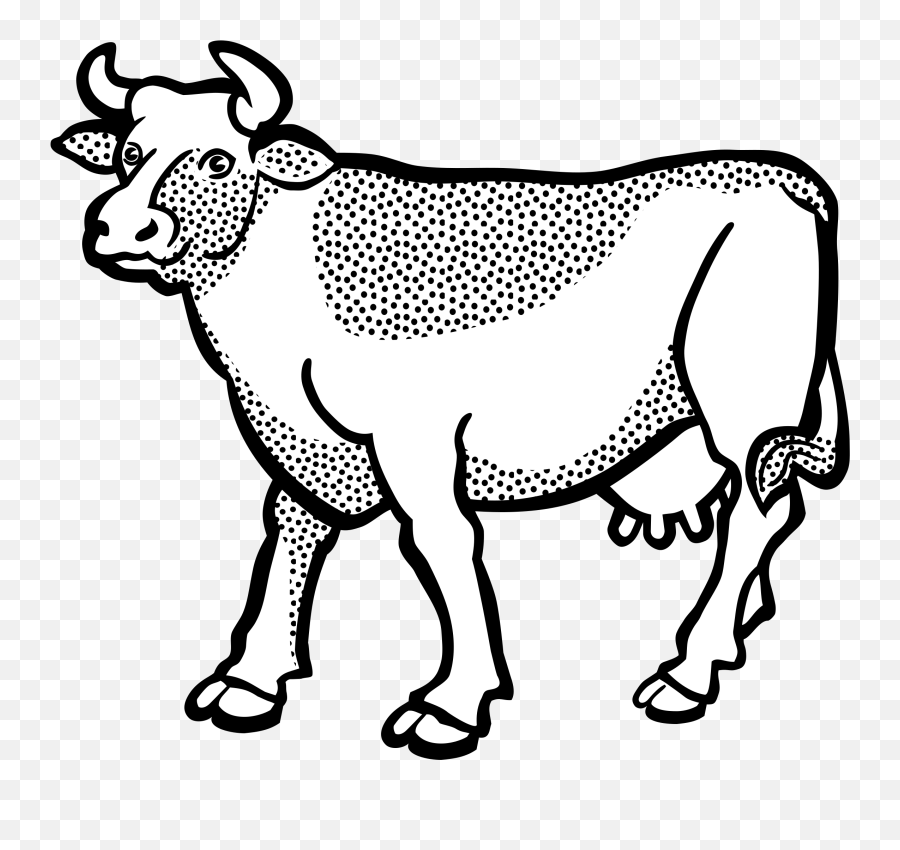 Cow Clipart Sketch Cow Sketch Transparent Free For Download - Udder Clipart Black And White Emoji,Cow Clipart Black And White