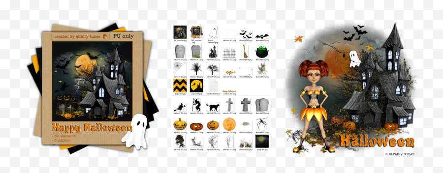 Free Scrapkits Halloween - Fictional Character Emoji,Happy Halloween Png