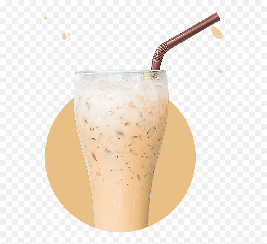 Delicious Iced Coffee With A Tan Circle And A Transparent - Egg Cream Emoji,Coffee Transparent Background