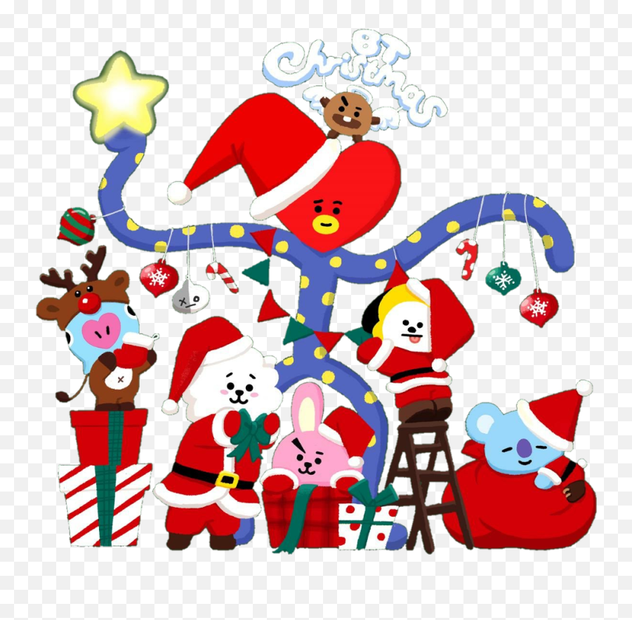 Bt21 Christmas Wallpapers - Christmas Bt21 Emoji,Bt21 Png