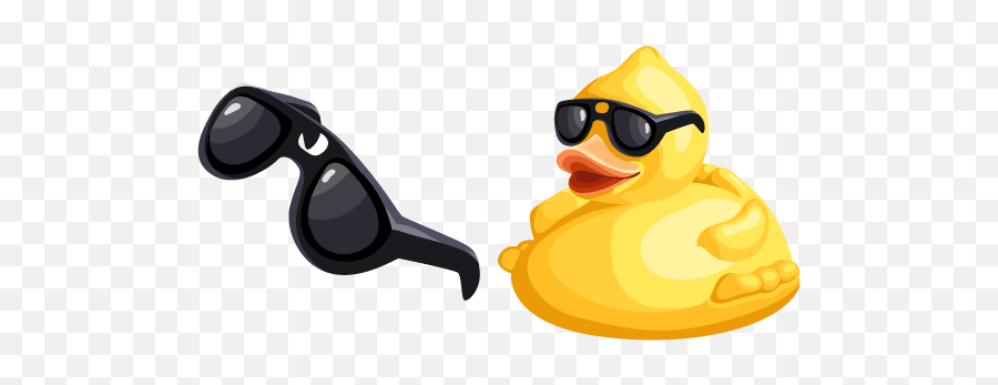 Cool As Duck Meme Cursor U2013 Custom Cursor Browser Extension - Toy Duck Meme Emoji,Meme Sunglasses Png