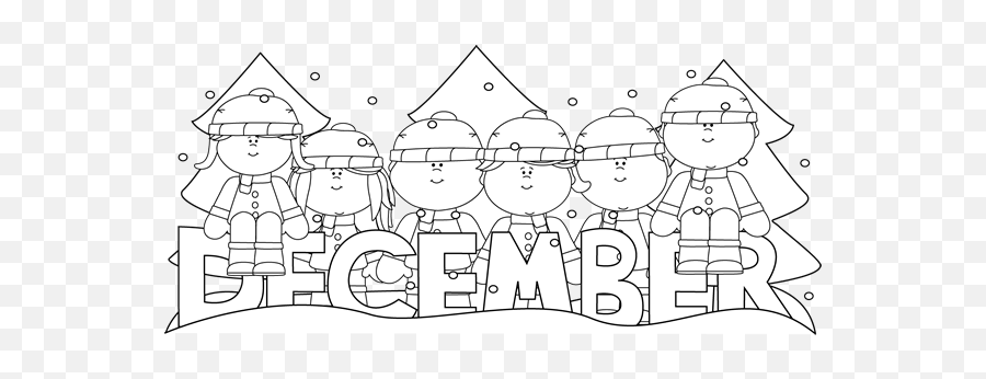 December Calendar Clipart Black - December Clip Art Black And White Emoji,January Clipart