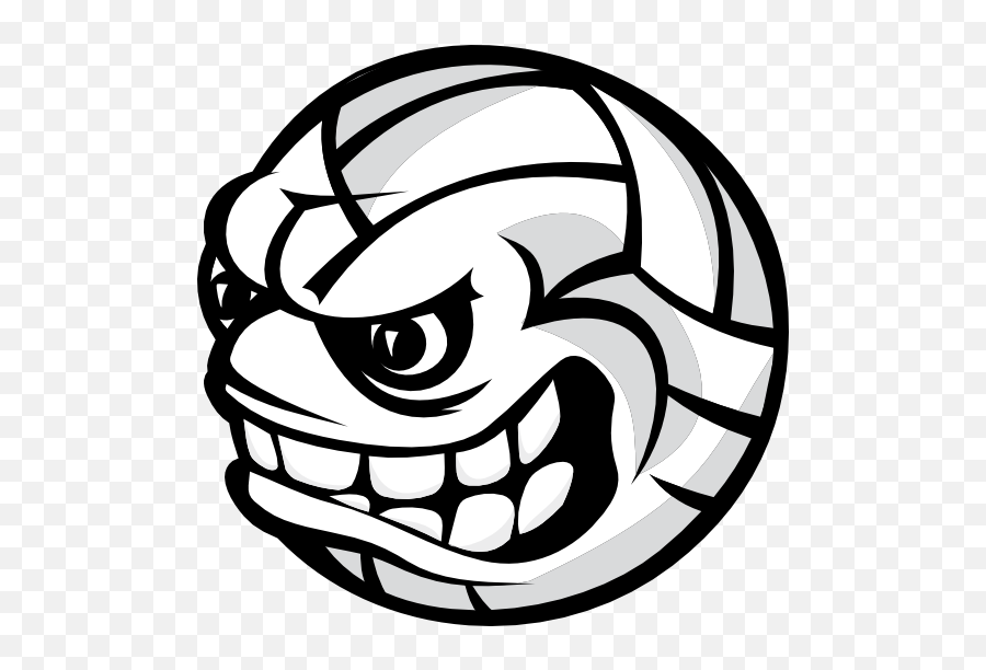 Volleyball With Angry Face Sticker - Angry Soccer Ball Angry Ball Png Emoji,Angry Face Png