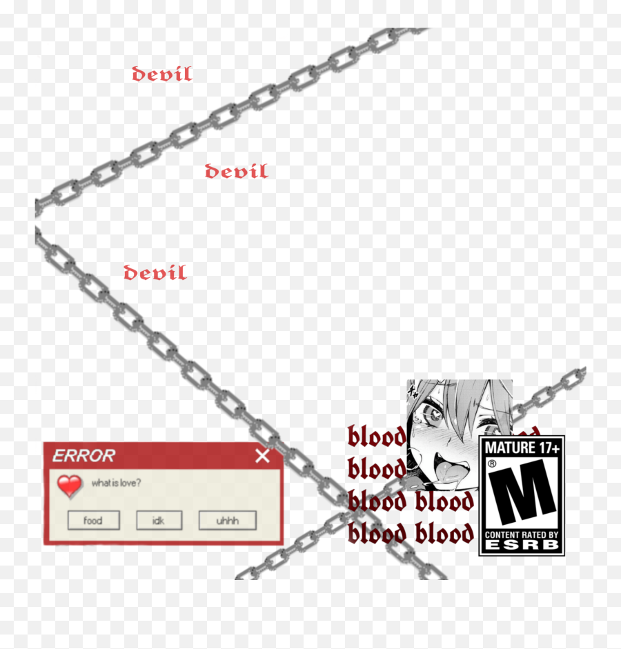 Aesthetic Dark Chain Broken Red Black Sticker By - Picsart Chain Emoji,Broken Chain Png