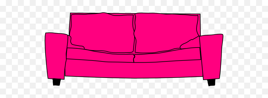 Hot Pink Couch Clip Art At Clker - Cartoon Couch Png Free Emoji,Couch Clipart