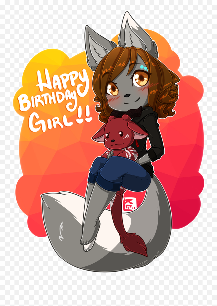 Happy Birthday Girl By Candykittycat - Fur Affinity Dot Net Emoji,Birthday Girl Png