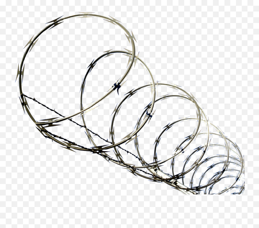 Barbed Wire Clipart Concertina Wire - Razor Wire Png Emoji,Barbed Wire Png