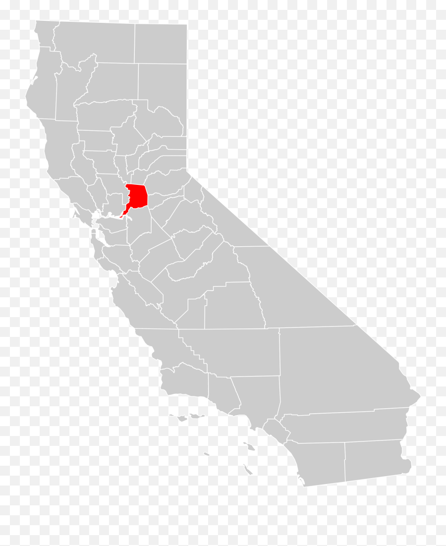 California County Map Amador County Highlighted Png Svg - Climani National Park Emoji,California Clipart