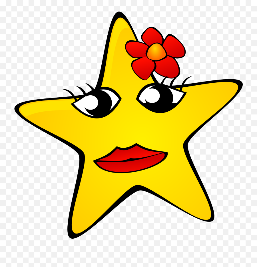 Yellow Star Clipart Free Image - Star Smiley Emoji,Star Clipart