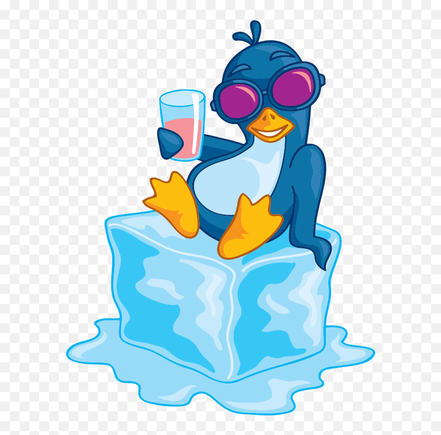 Smith Enterprise Llcu0027s Logo - Penguin On Ice Cube 632x807 Cartoon Penguins On Ice Cubes Emoji,Ice Cube Clipart