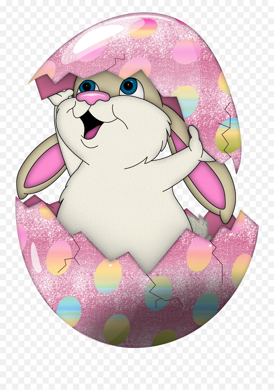 Easter Cute Bunny In Egg Transparent Png Clipart - Transparent Background Easter Egg Clipart Free Emoji,Egg Transparent