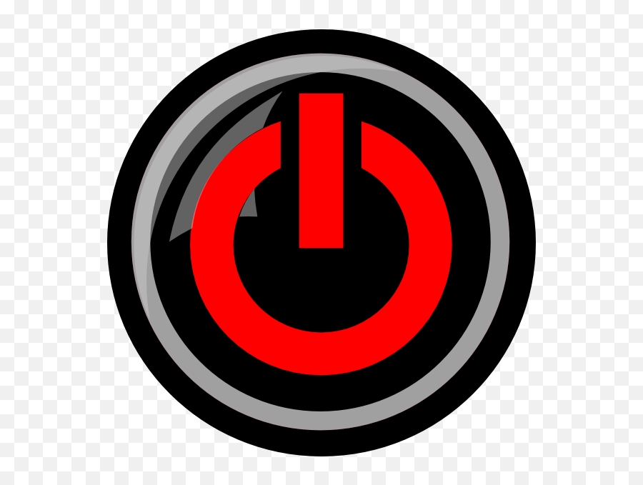 Download Shutdown Button Clipart Close - Button Power Red Clip Art Emoji,Power Png