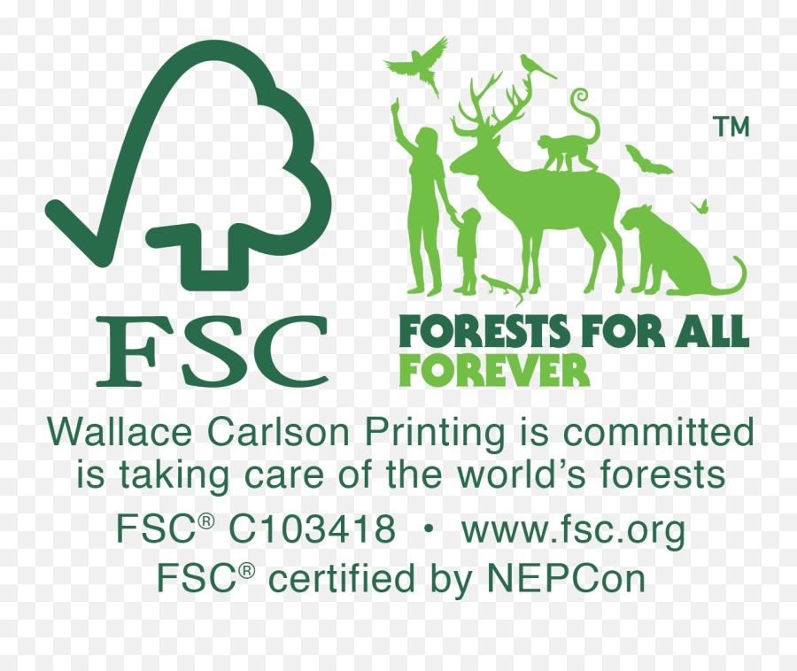 Wallace Carlson Printing - Fsc Forests For All Emoji,F.s.c Logo
