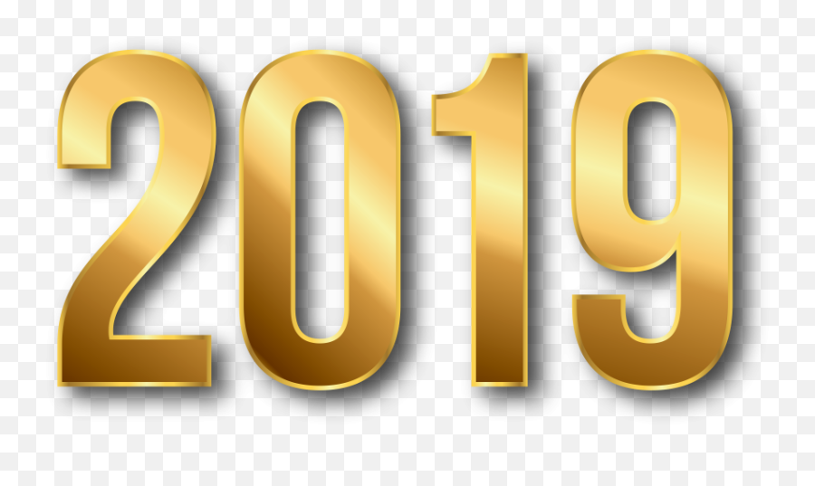 2019 Year Png Free Download 2019 Clipart And Backgrounds - Transparent 2019 Gold Png Emoji,Happy New Year Clipart 2019