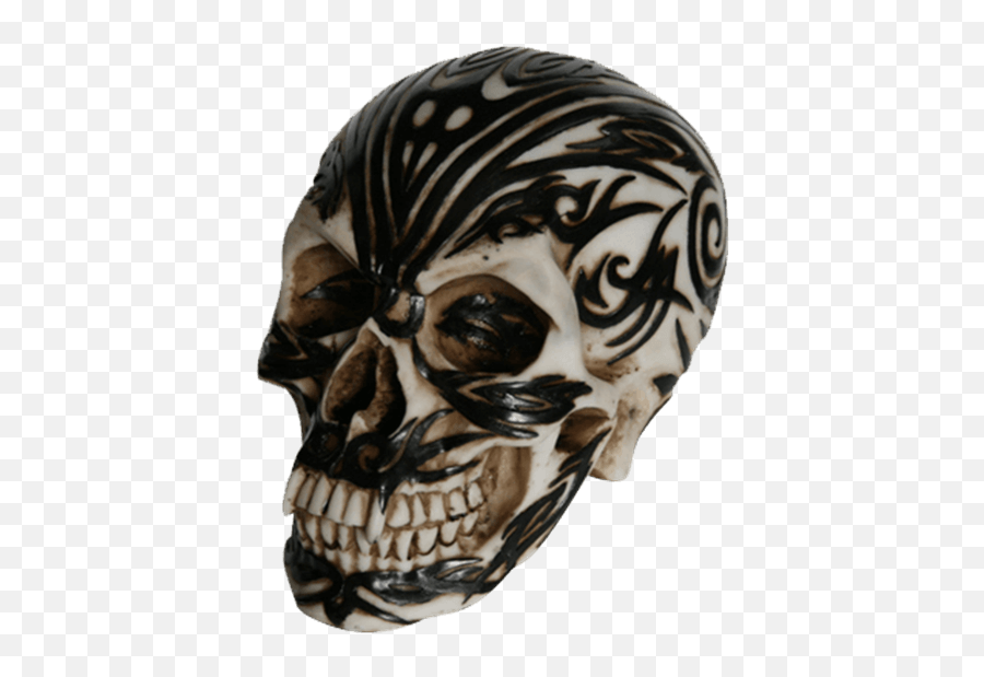 Download Black And Bone Tribal Skull - Wicked Tribal Tattoo Scary Emoji,Venom Logo Tattoo