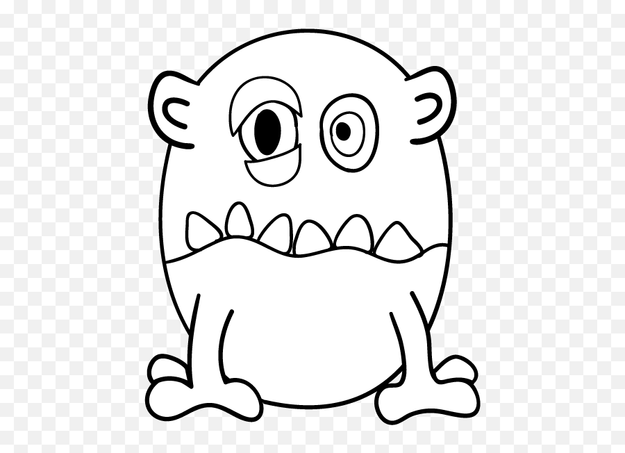 Monster Clipart Black And White - Google Search Monster Monster Clipart Black And White Free Emoji,Kindness Clipart Black And White