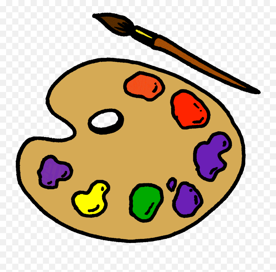Download Clip Art Artist Paint Palette Kid Clipart Png Free - Transparent Cartoon Paint Palette Emoji,Kid Clipart