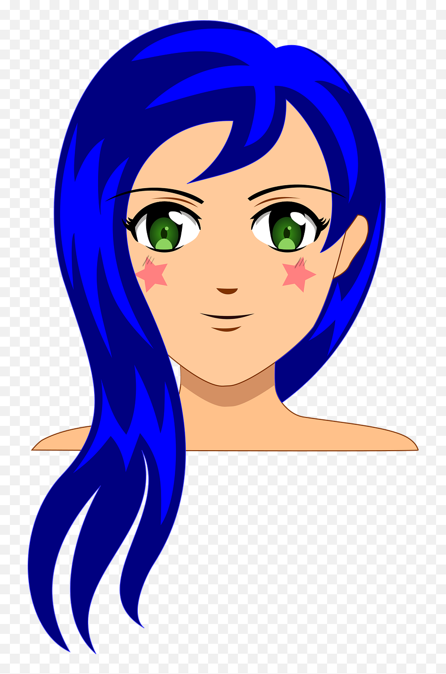Anime Girl Smile - Free Vector Graphic On Pixabay For Women Emoji,Anime Transparent