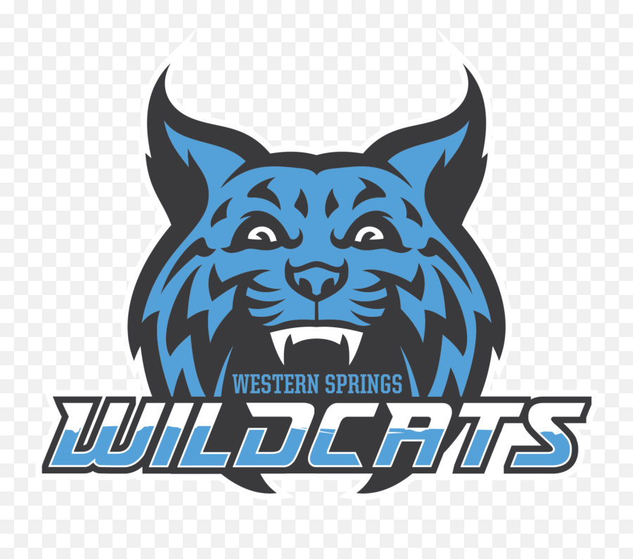 Blue Wild Cat Logo - Western Springs Wildcats Logo Emoji,Wildcat Logo