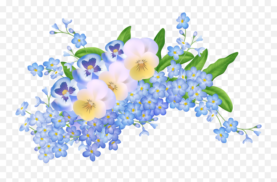 Flower Clip Art - Spring Flowers Clip Art Transparent Emoji,Spring Flowers Clipart