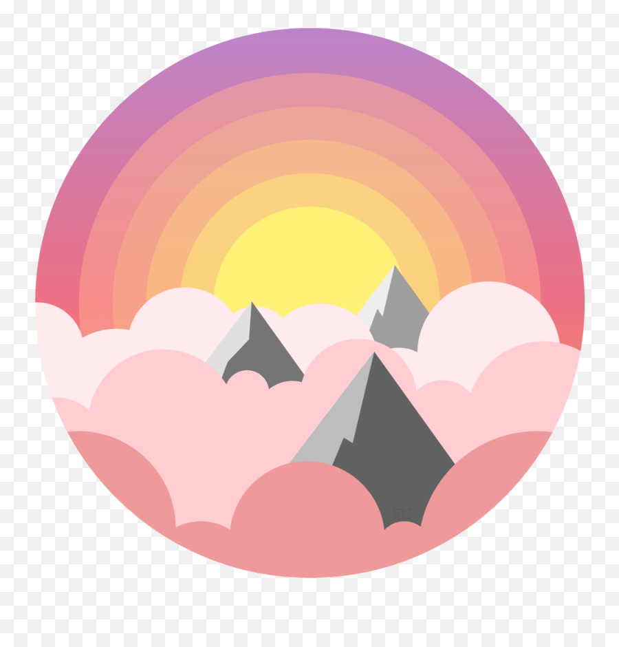 Library Of Mountains Svg Library Download With Sun Behind - Pink Mountain Clipart Emoji,Mountain Clipart