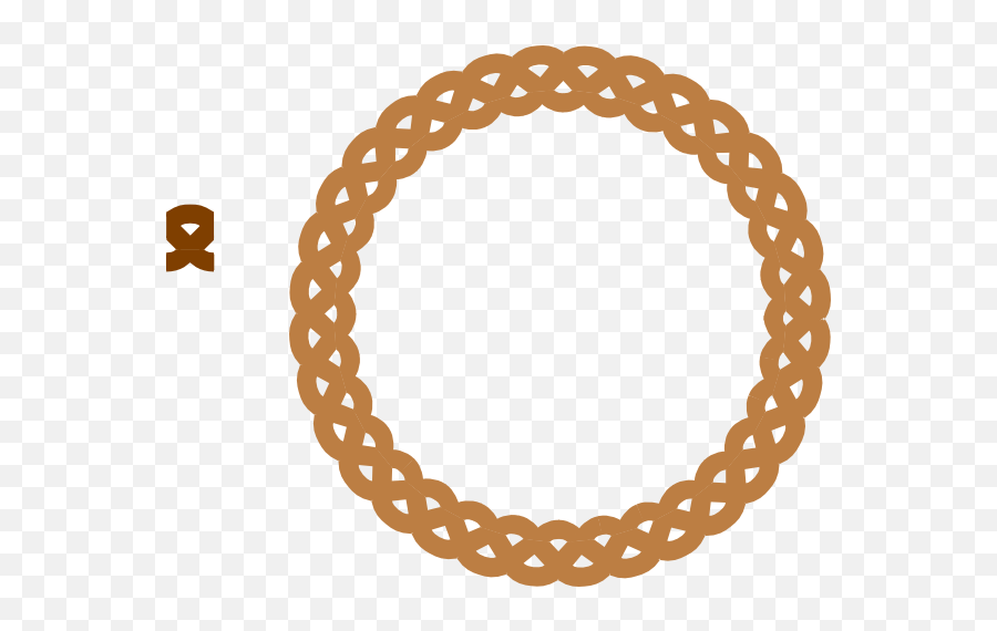 Brown Circle Frame Braid Clip Art At Clkercom - Vector Clip Emoji,Round Border Clipart