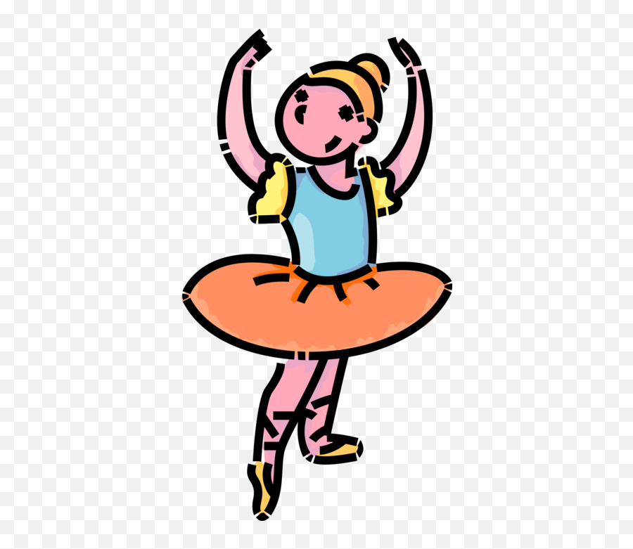 Student Ballerina Practices Ballet - Vector Image Emoji,Hula Dancer Clipart