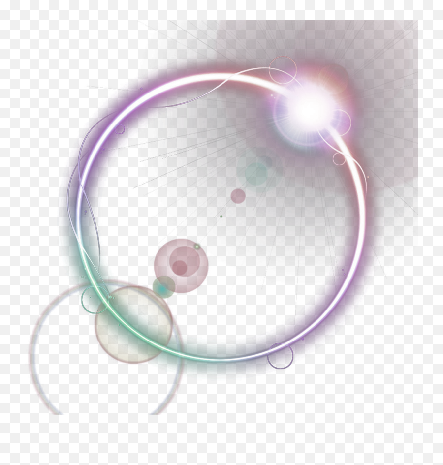 Multicolored Circle Glow Light Effect Transparent Background - Dot Emoji,Circle Transparent Background