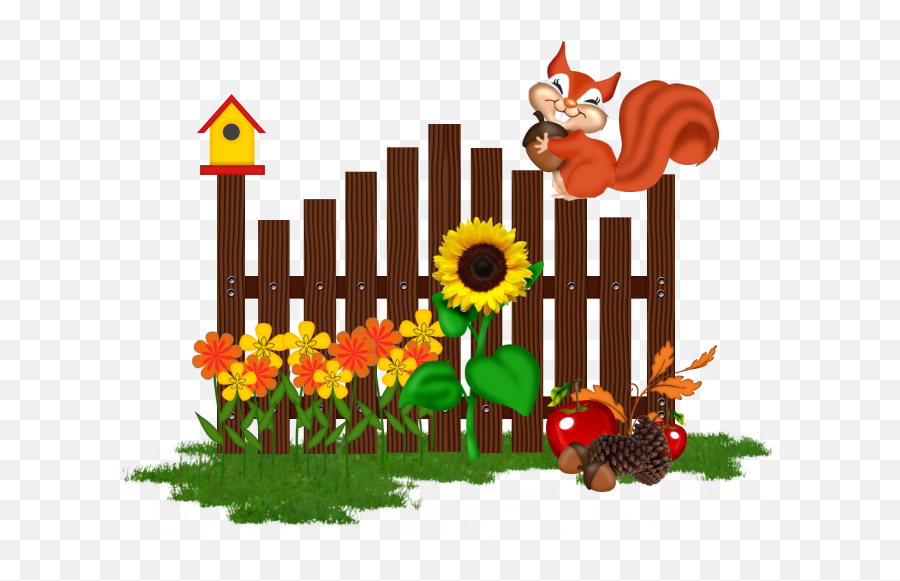 Garden Fence Cartoon Clipart - Full Size Clipart 3420339 Fence Garden Cartoon Emoji,Fence Clipart