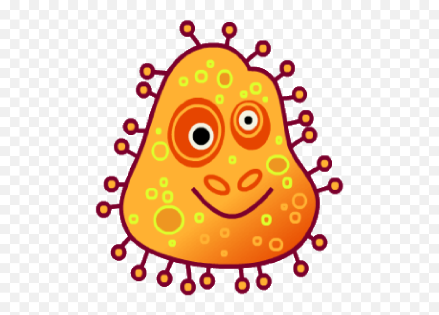 Download Orange Bug Clip Art - Germ Clipart Transparent Emoji,Germ Clipart