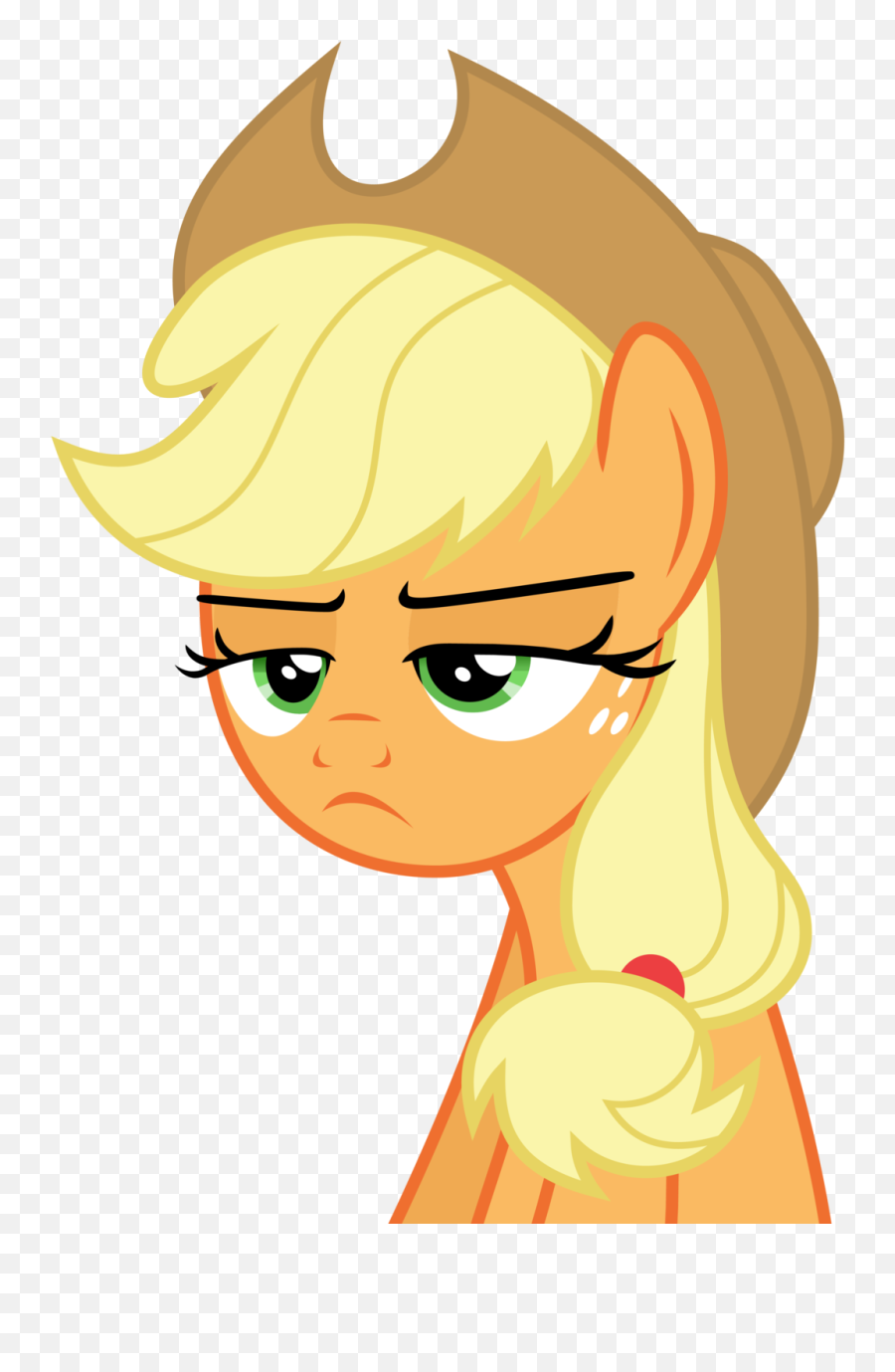 Little Pony Applejack L Png Download - My Little Pony Not Amused Emoji,Blunt Transparent Background