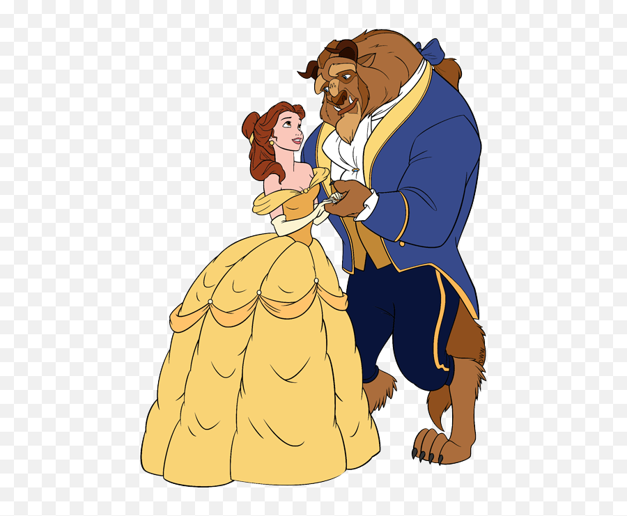 The Beast Png Clipart - Cartoon Beauty And The Beast Dancing Emoji,Belle Clipart