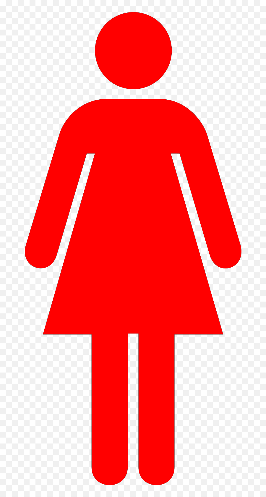 Red Woman Svg Vector Red Woman Clip Art - Svg Clipart Male And Female Toilet Signs Emoji,Female Clipart