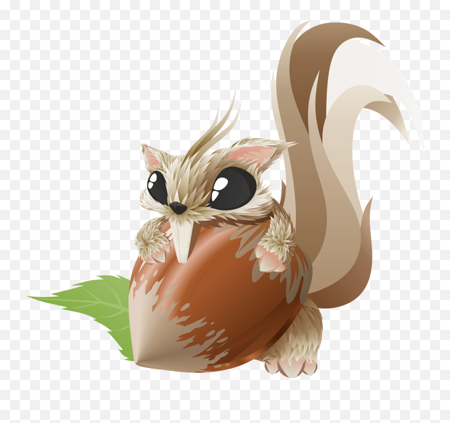 Squirrel With A Nut Clipart Free Download Transparent Png - Cute Hazelnut Emoji,Nut Clipart